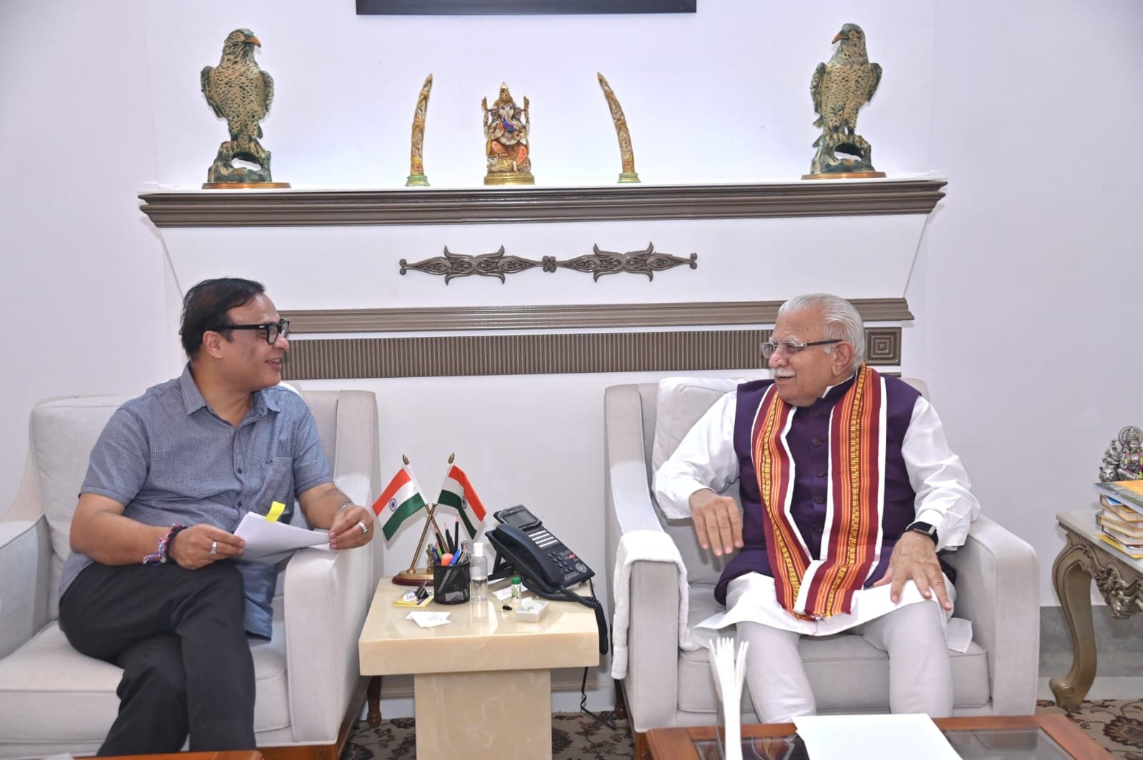 Assam CM meets Union Power Minister Manohar Lal Khattar; discusses energy self-sufficiency, urban infrastructure