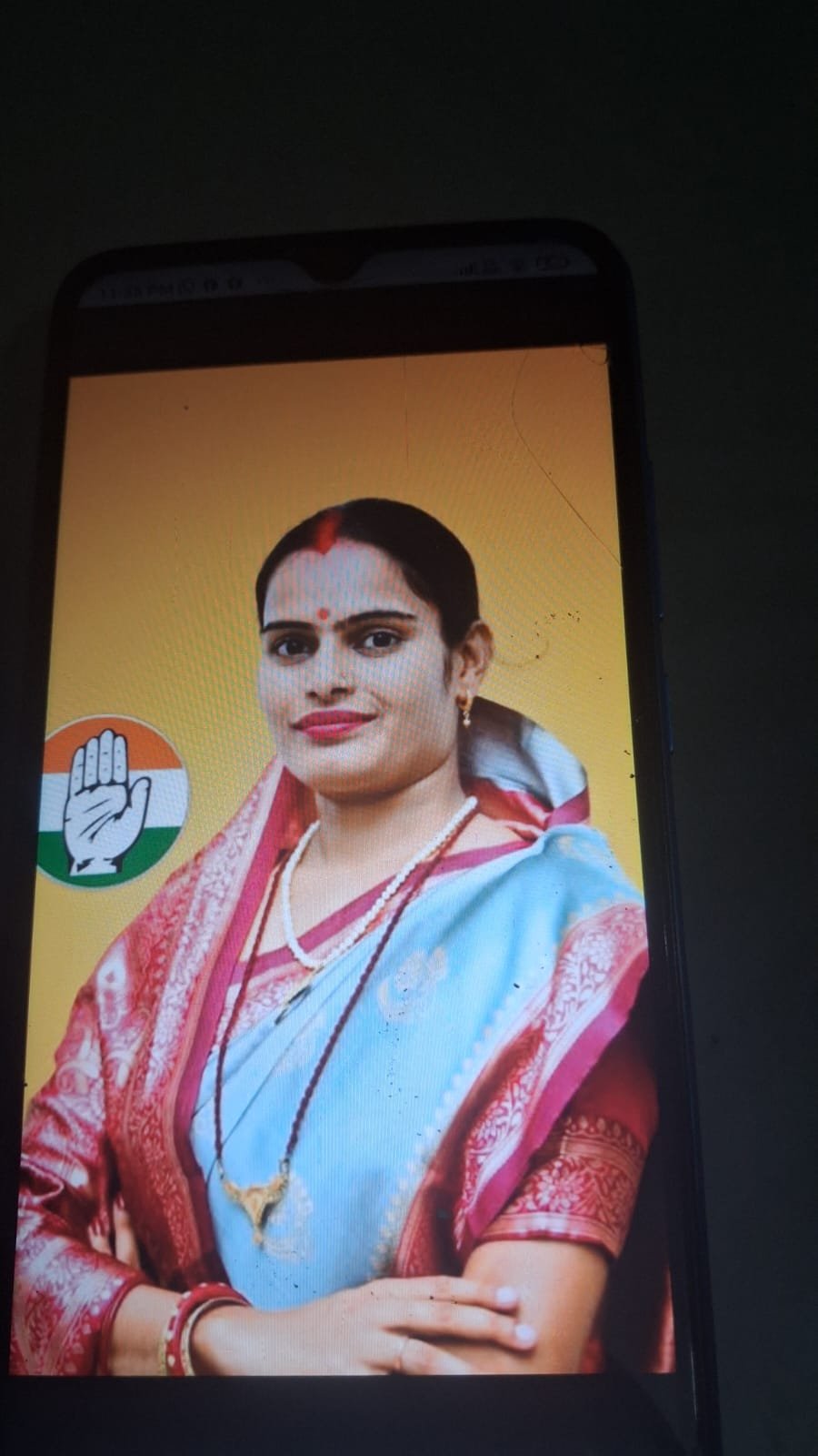 ৪১ নম্বর ওয়ার্ডে জাতীয় কংগ্রেস মনোনীত প্রার্থী রাজশ্রী গোয়ালা।